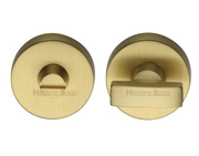 Heritage Brass Round 35mm Diameter Turn & Release, Satin Bronze - V1018-SB