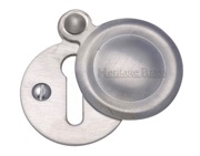 Heritage Brass Standard Round Covered Key Escutcheon, Satin Chrome - V1020-SC