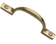 Heritage Brass Shaker Style Window/Cabinet Pull Handle (102mm OR 152mm), Satin Brass - V1090-SB
