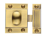 Heritage Brass Cupboard Latch With Oval Turn, Antique Brass - V1112-AT