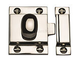 Heritage Brass Cupboard Latch With Oval Turn, Polished Nickel - V1112-PNF