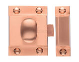 Heritage Brass Cupboard Latch With Oval Turn, Satin Rose Gold - V1112-SRG