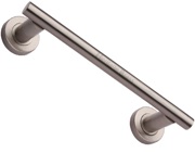 Heritage Brass Pull Handle On Rose (223mm, 280mm OR 432mm c/c), Satin Nickel - V2057-SN