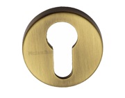 Heritage Brass Euro Profile Key Escutcheon, Antique Brass - V4008-AT