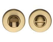 Heritage Brass Round 46mm Diameter Turn & Release, Satin Brass - V4049-SB