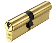 Zoo Hardware Vier Precision Euro Profile British Standard 5 Pin Offset Double Cylinders (Various Sizes), Polished Brass - V5EP3040DPBE