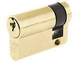 Zoo Hardware Vier Precision Euro Profile British Standard 5 Pin Single Cylinders (Various Sizes), Polished Brass - V5EP40SPBE
