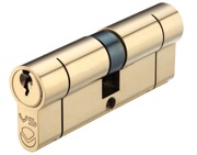 Zoo Hardware Vier Precision Euro Profile British Standard 5 Pin Double Cylinders (Various Sizes), Polished Brass - V5EP60DPBE