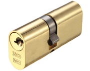Zoo Hardware Vier Precision Oval Profile 5 Pin Double Cylinders (60mm, 70mm OR 80mm), Polished Brass - V5OP60DPBE