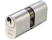 Zoo Hardware Vier Precision Oval Profile 5 Pin Double Cylinders (60mm, 70mm OR 80mm), Satin Chrome - V5OP60DSCE