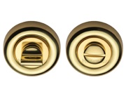 Heritage Brass Round 53mm Diameter Turn & Release, Polished Brass - V6720-PB