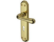 Heritage Brass Charlbury Polished Brass Door Handles - V7050-PB (sold in pairs)
