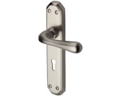Heritage Brass Charlbury Satin Nickel Door Handles - V7050-SN (sold in pairs)