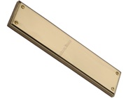 Heritage Brass Raised Fingerplate (282mm x 63mm), Polished Brass Finish - V743-PB