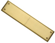 Heritage Brass Raised Fingerplate (282mm x 63mm), Satin Brass Finish - V743-SB