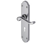 Heritage Brass Savoy Long Polished Chrome Door Handles - V750-PC (sold in pairs)
