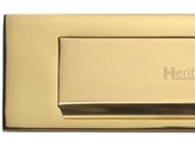 Heritage Brass Gravity Flap Letter Plate (280mm x 80mm), Polished Brass - V842-PB