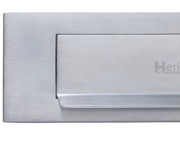 Heritage Brass Gravity Flap Letter Plate (280mm x 80mm), Satin Chrome - V842-SC