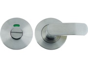 Zoo Hardware Vier Bathroom Turn & Release With Indicator, Satin Stainless Steel - VS004IS