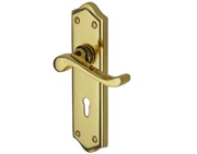 Heritage Brass Buckingham Polished Brass Door Handles - W4200-PB (sold in pairs)