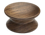 Heritage Brass Wooden Cabinet Knob Yo-Yo Design (65mm Diameter), Walnut Finish - W4415-65-WAL