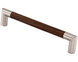 Heritage Brass Wooden Angle Cabinet Pull Handle (192mm c/c), Walnut Finish - W7623-192-WAL