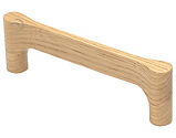 Heritage Brass Wooden Gio Cabinet Pull Handle (128mm, 160mm OR 224mm c/c), Oak Finish - W7827-128-OAK