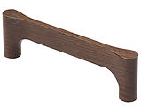 Heritage Brass Wooden Gio Cabinet Pull Handle (128mm, 160mm OR 224mm c/c), Walnut Finish - W7827-128-WAL