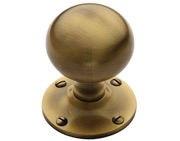 Heritage Brass Westminster Mortice Door Knobs, Antique Brass - WES970-AT (sold in pairs)