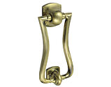 Prima Slim Diplomat Door Knocker, Antique Brass - XL2033