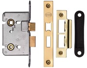 Heritage Brass 2.5 Inch Or 3 Inch Bathroom Locks (Bolt Through), Polished Brass - YKABL-PB