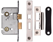Heritage Brass 2.5 Inch Or 3 Inch Bathroom Locks (Bolt Through), Polished Chrome / Polished Nickel - YKABL-PC&PN