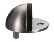 Zoo Hardware ZAS Face Fix Floor Mounted Oval Door Stop (40mm Diameter), Satin OR Polished Stainless Steel - ZAS06CPS