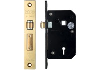 Zoo Hardware British Standard 5 Lever Chubb Retro-Fit Roller Sash Lock (67mm OR 80mm), PVD Stainless Brass - ZBSCS67PVD