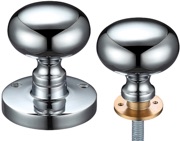 Zoo Hardware Contract Mushroom Rim Door Knobs, Polished Chrome - ZCB35RCP (sold in pairs)