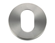 Zoo Hardware ZCS Architectural Oval Profile Escutcheon, Satin Stainless Steel - ZCS003SS