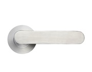 Zoo Hardware ZCS Architectural Atlas Lever On Round Rose, Satin Stainless Steel - ZCS090SS (sold in pairs)