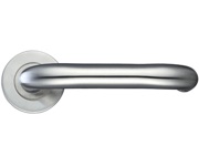 Zoo Hardware ZCS2 Contract RTD Lever On Round Rose, Satin Stainless Steel - ZCS2030SS (sold in pairs)