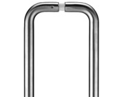 Zoo Hardware ZCS2D Contract Back To Back Pull Handles (19mm Bar Diameter), Satin Stainless Steel - ZCS2D225BSBB