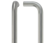 Zoo Hardware ZCS2 Contract D Pull Handles (19mm or 22mm Bar Diameter), Satin Stainless Steel - ZCS2D150BS