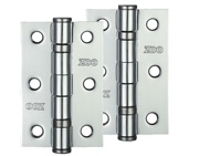 Zoo Hardware 3 Inch Steel Ball Bearing Door Hinges, Polished Chrome - ZHS32CP (sold in pairs)