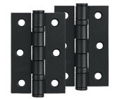 Zoo Hardware 3 Inch Steel Ball Bearing Door Hinges, Powder Coated Black - ZHS32PCB (sold in pairs)