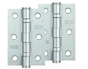 Zoo Hardware 3 Inch Steel Ball Bearing Door Hinges, Satin Chrome - ZHS32SC (sold in pairs)