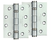 Zoo Hardware 4 Inch Steel Ball Bearing Door Hinges, Polished Chrome - ZHS43CP (sold in pairs)