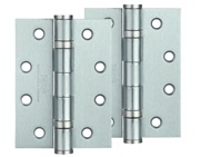 Zoo Hardware 4 Inch Steel Ball Bearing Door Hinges, Satin Chrome - ZHS43SC (sold in pairs)