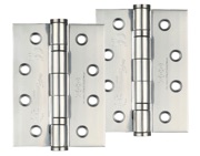 Zoo Hardware 4 Inch Grade 13 Ball Bearing Hinge, Polished Stainless Steel - ZHSS243PS (sold in pairs)