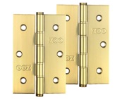 Zoo Hardware 3 Inch Grade 201 Slim Knuckle Bearing Hinge, PVD Stainless Brass - ZHSS352PVD (sold in pairs)