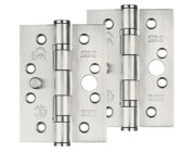Zoo Hardware 4 Inch Grade 201 Dog Bolt Or Security Door Hinge, Satin Stainless Steel - ZHSSDB243 (sold in pairs)