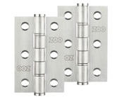 Zoo Hardware 3 Inch Grade 201 Washered Hinge, Satin Stainless Steel - ZHSSW232S (sold in pairs)