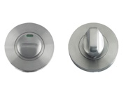 Zoo Hardware ZPS Bathroom Turn & Release With Indicator, Satin Stainless Steel - ZPS004ISS